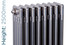 DQ-MD4-R-2500-TH - DQ Modus 4 Column Vertical Radiator H2500mm x W484mm Raw DQ-MD4-R-2500-TH - DQ Modus 4 Column Vertical Radiator H2500mm x W484mm Raw